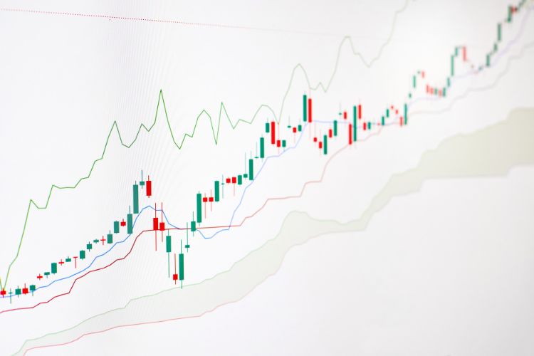 Uzun vadeli borsa yatırımı ile büyüyen bir portföyü temsil eden çizim